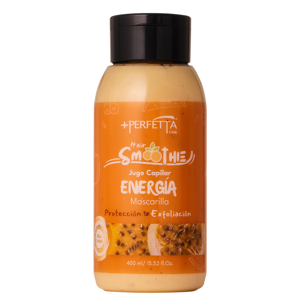 Hair Smoothies Mask - Deep Conditioning Treatment for Dry, Damaged Hair | Hydrates, Repairs & Gently Exfoliates with Natural Oils & Vitamins (Energy)