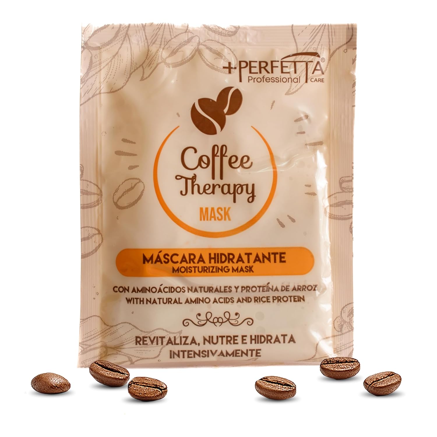 Hydrating Hair Mask Rice Protein - Coffee Therapy Deep Conditioning Hair Repair Treatment - Sachets