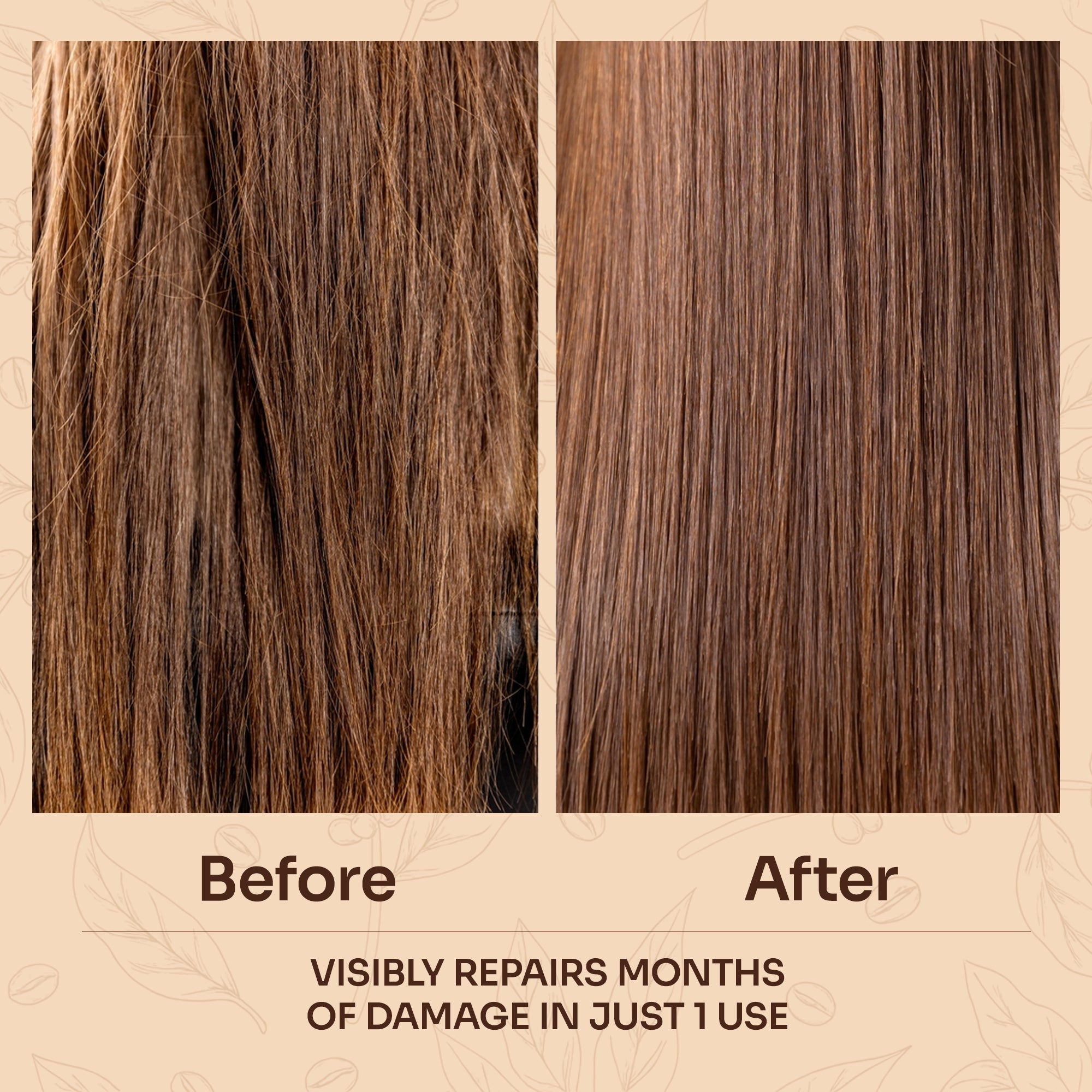 Hydrating Hair Mask Rice Protein - Coffee Therapy Deep Conditioning Hair Repair Treatment - Sachets