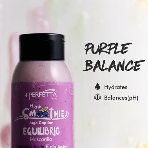 Hair Smoothies Mask - Deep Conditioning Treatment for Dry, Damaged Hair | Hydrates, Repairs & Gently Exfoliates with Natural Oils & Vitamins (Balance)