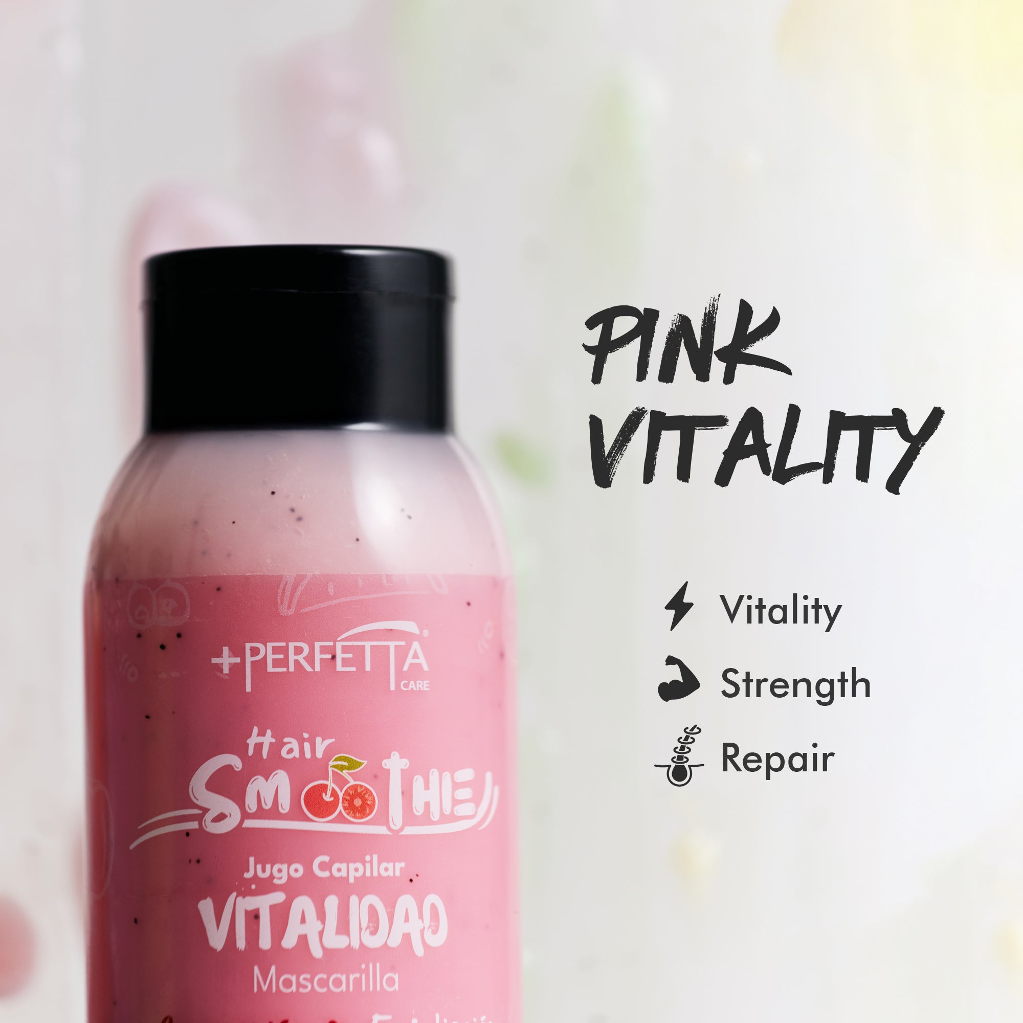 Hair Smoothies Mask - Deep Conditioning Treatment for Dry, Damaged Hair | Hydrates, Repairs & Gently Exfoliates with Natural Oils & Vitamins (Vitality)